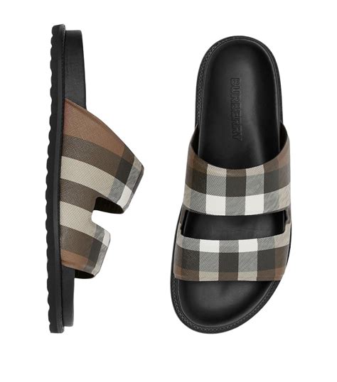 burberry slides men sale|burberry check slides for men.